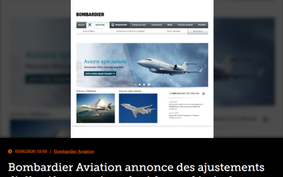 Bombardier Aviation annonce des ajustements d’effectifs pour répondre à la pandémie de COVID-19