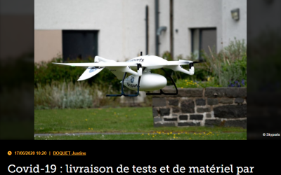 Covid-19 : livraison de tests et de matériel par drone