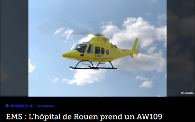 EMS : L’hôpital de Rouen prend un AW109 Trekker