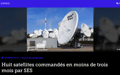 Huit satellites commandés en moins de trois mois par SES