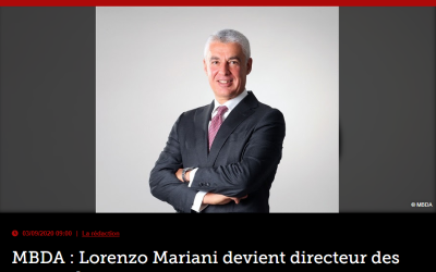 MBDA : Lorenzo Mariani devient directeur des ventes du groupe