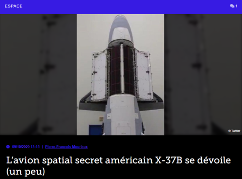 L’avion Spatial Secret Américain X-37B Se Dévoile (un Peu) - NAE