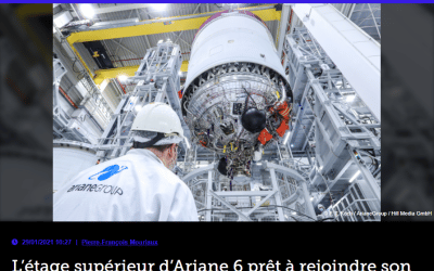 L’étage supérieur d’Ariane 6 prêt à rejoindre son banc d’essai