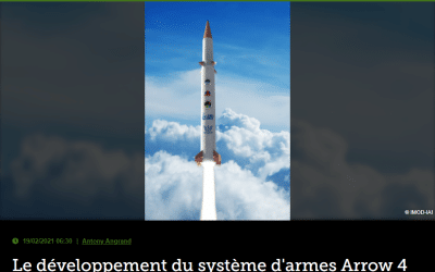 Le développement du système d’armes Arrow 4 est lancé