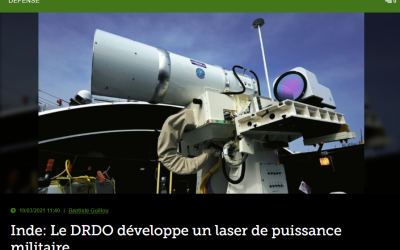 Inde: Le DRDO développe un laser de puissance militaire