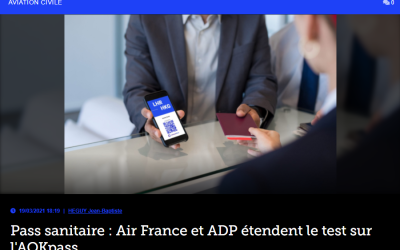 Pass sanitaire : Air France et ADP étendent le test sur l’AOKpass