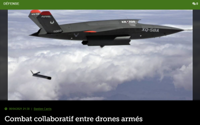 Combat collaboratif entre drones armés