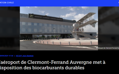 L’aéroport de Clermont-Ferrand Auvergne met à disposition des biocarburants durables