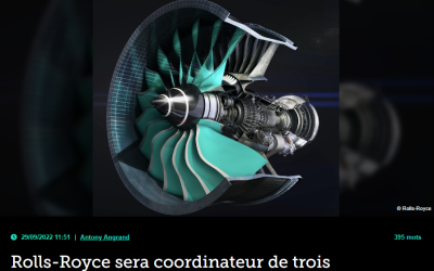 Rolls-Royce sera coordinateur de trois programmes de recherche sur les moteurs verts