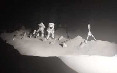 A Cologne, l’ESA reproduit un morceau de la Lune grandeur nature dans un hangar