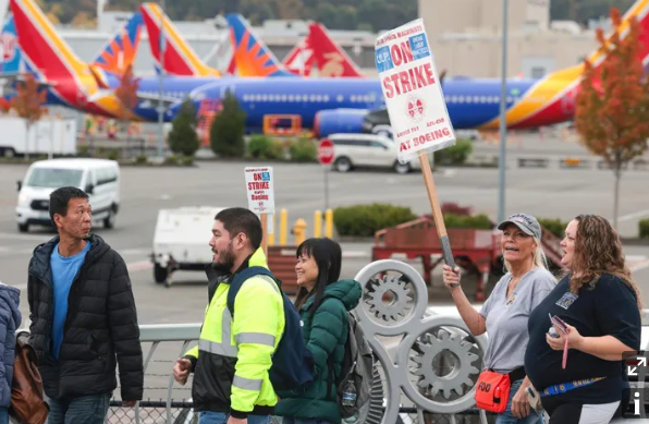 Boeing : la grève se poursuit après le rejet d’un accord social