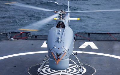 Le drone aérien VSR700 équipé pour la lutte anti-sous-marine