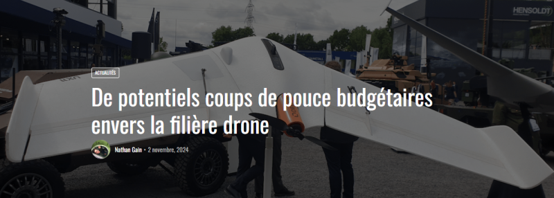 De potentiels coups de pouce budgétaires envers la filière drone