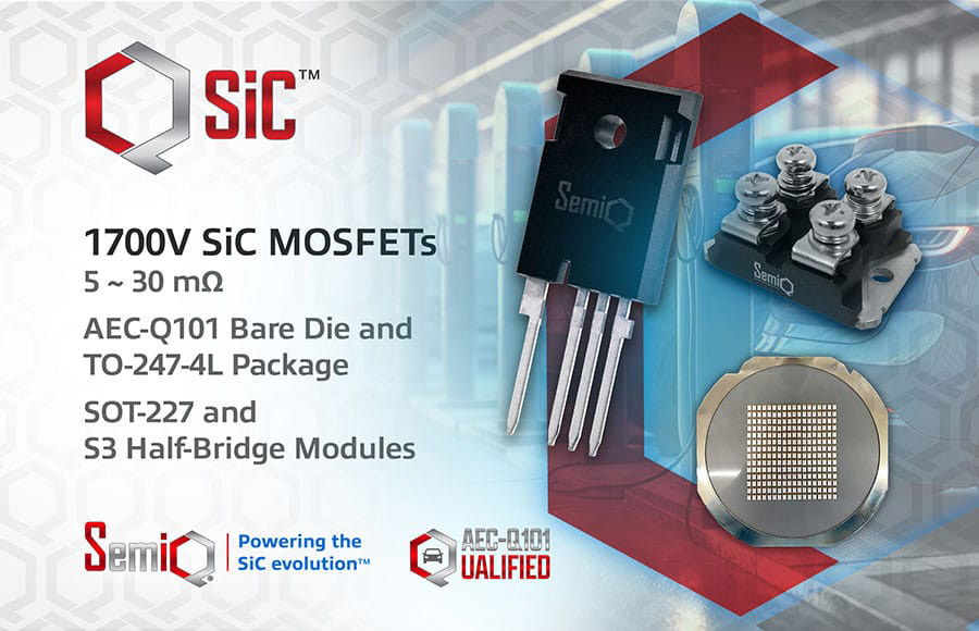 SemiQ launches QSiC 1700V series of high-reliability, low-loss SiC MOSFETs